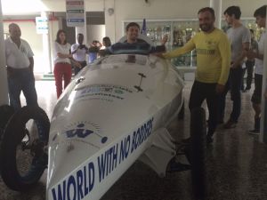 2015 - Aventureiro que atravessou o Atlântico em barco que vira bicicleta conversa com alunos do Campus Vitória