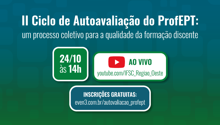 ProfEPT realiza Seminário Nacional de Autoavaliação no dia 24 de outubro