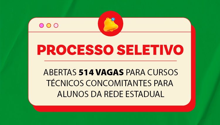 Abertas inscrições em cursos técnicos para alunos da rede estadual