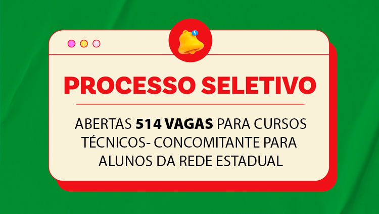 Abertas inscrições em cursos técnicos para alunos da rede estadual